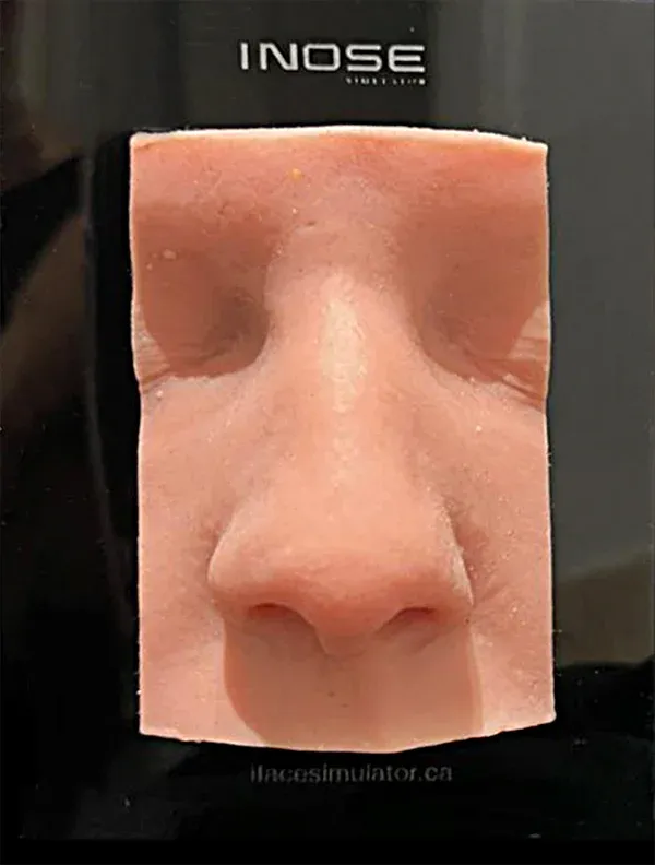 3D nose simulator designed for injection training and clinical education