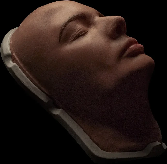 Hyper-realistic facial anatomical simulator used for aesthetic injection training